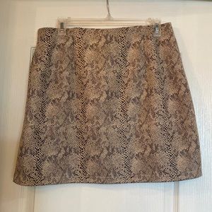 Snake skin skirt with zipper back